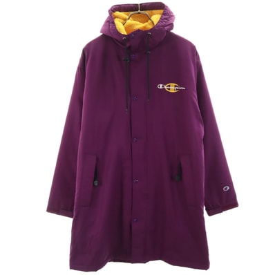 Champion チャンピオン トレーニング ベンチコート L パープル 裏ボア