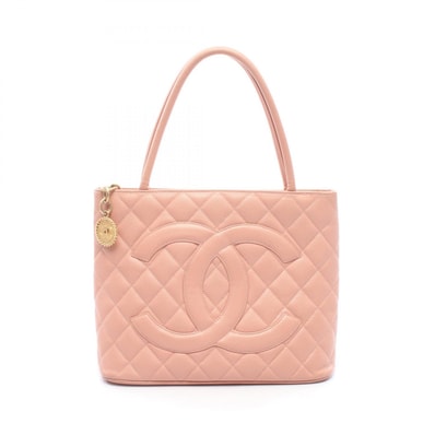 シャネル CHANEL 復刻トート トートバッグ バッグ キャビアスキン(グレインドカーフ) レディース ピンク系 A01804 【中古】