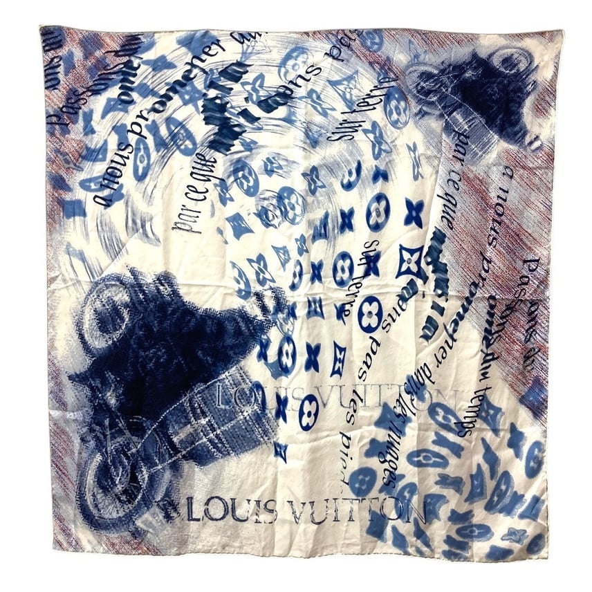 B (目立った傷や汚れなし)】ルイヴィトン LOUIS VUITTON ロゴ スカーフ B (目立った傷や汚れなし)】ルイヴィトン LOUIS VUITTON ロゴ スカーフ