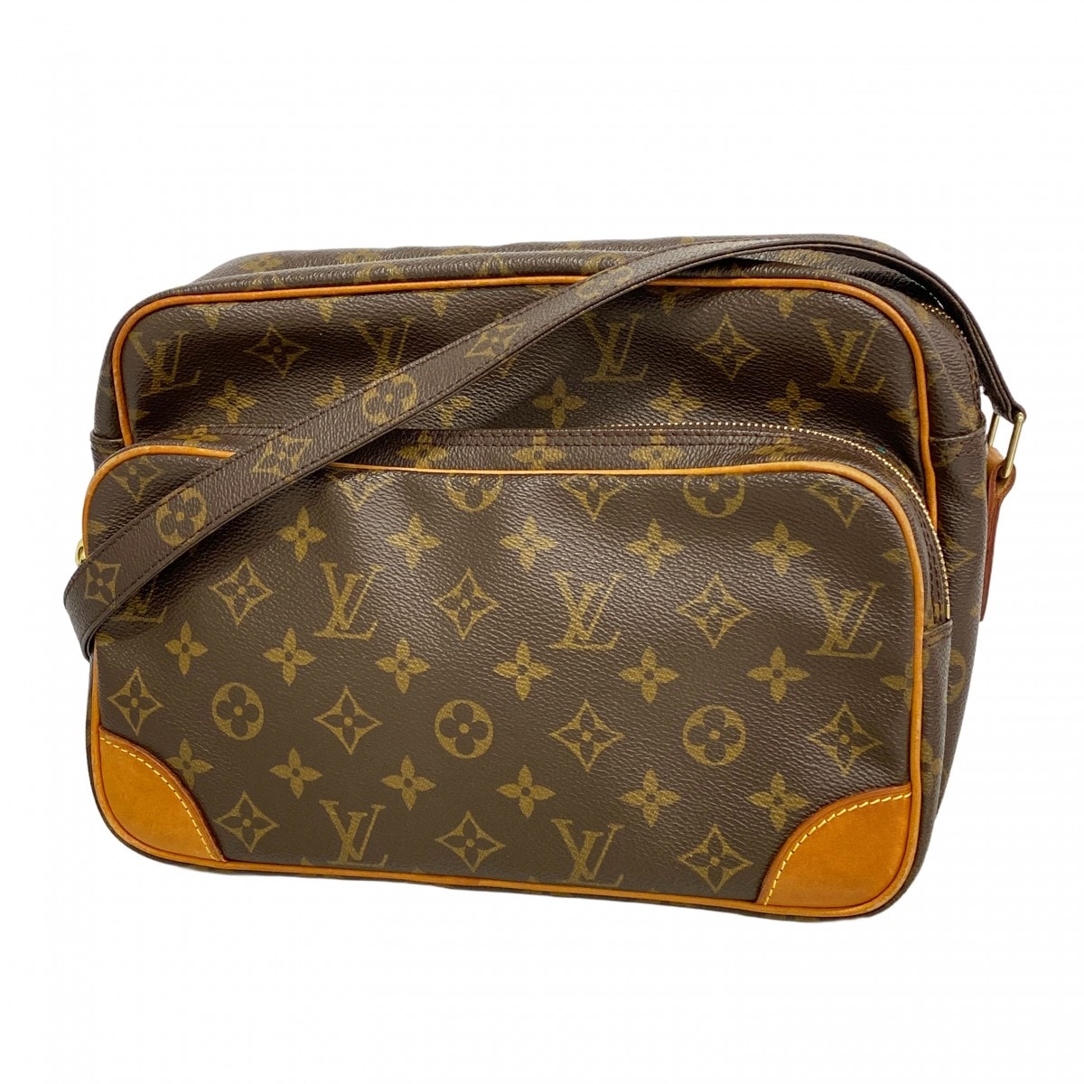 【6dc3897】ルイヴィトン ショルダーバッグ モノグラム ナイル M45244 ブラウン【中古】レディース
