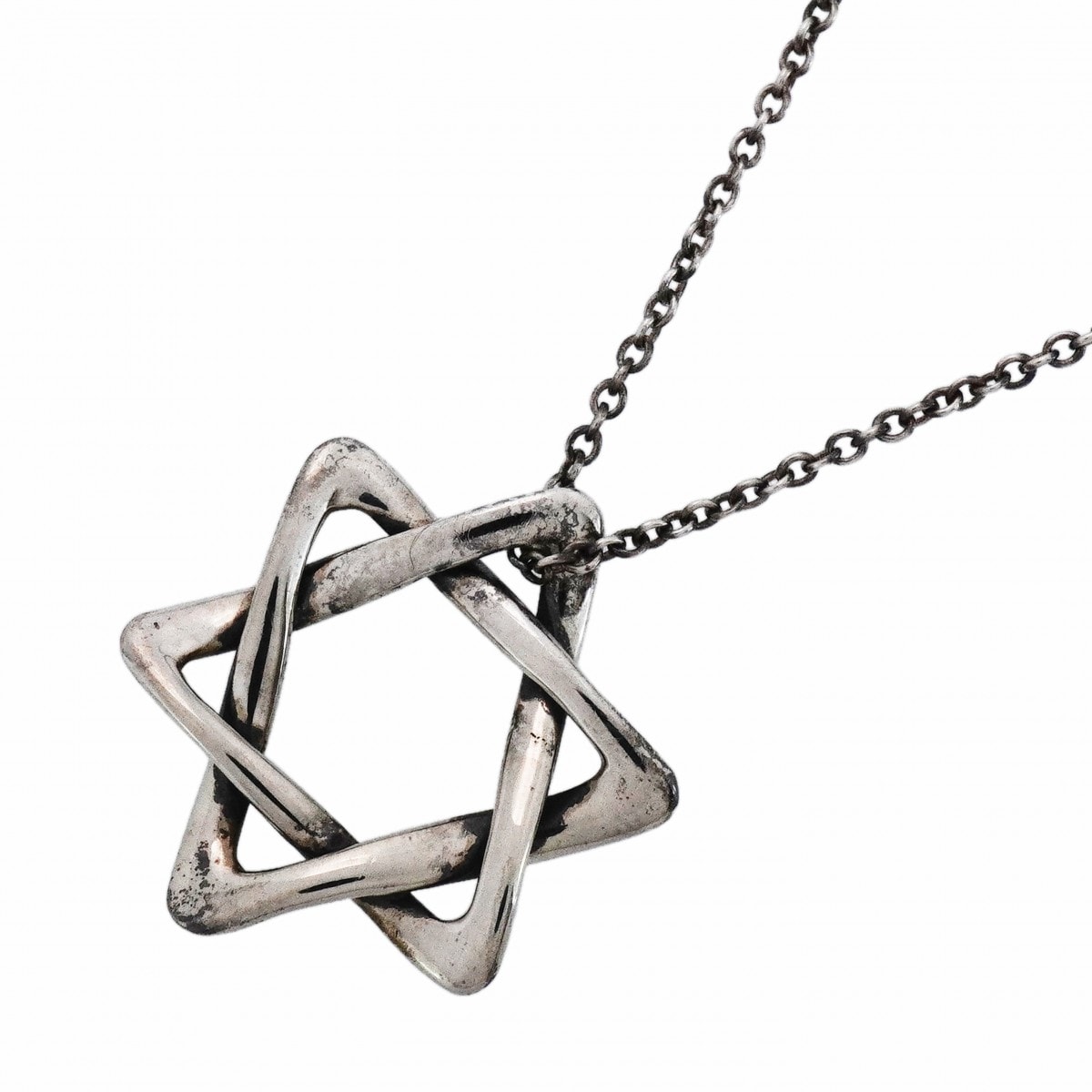 【6jcb0863-k】ティファニー ネックレス スターオブダビデ シルバー925【中古】レディース