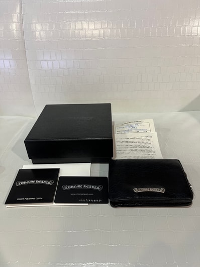Chrome Hearts Joey by Fold Wallet / Heavy Leather "Black"