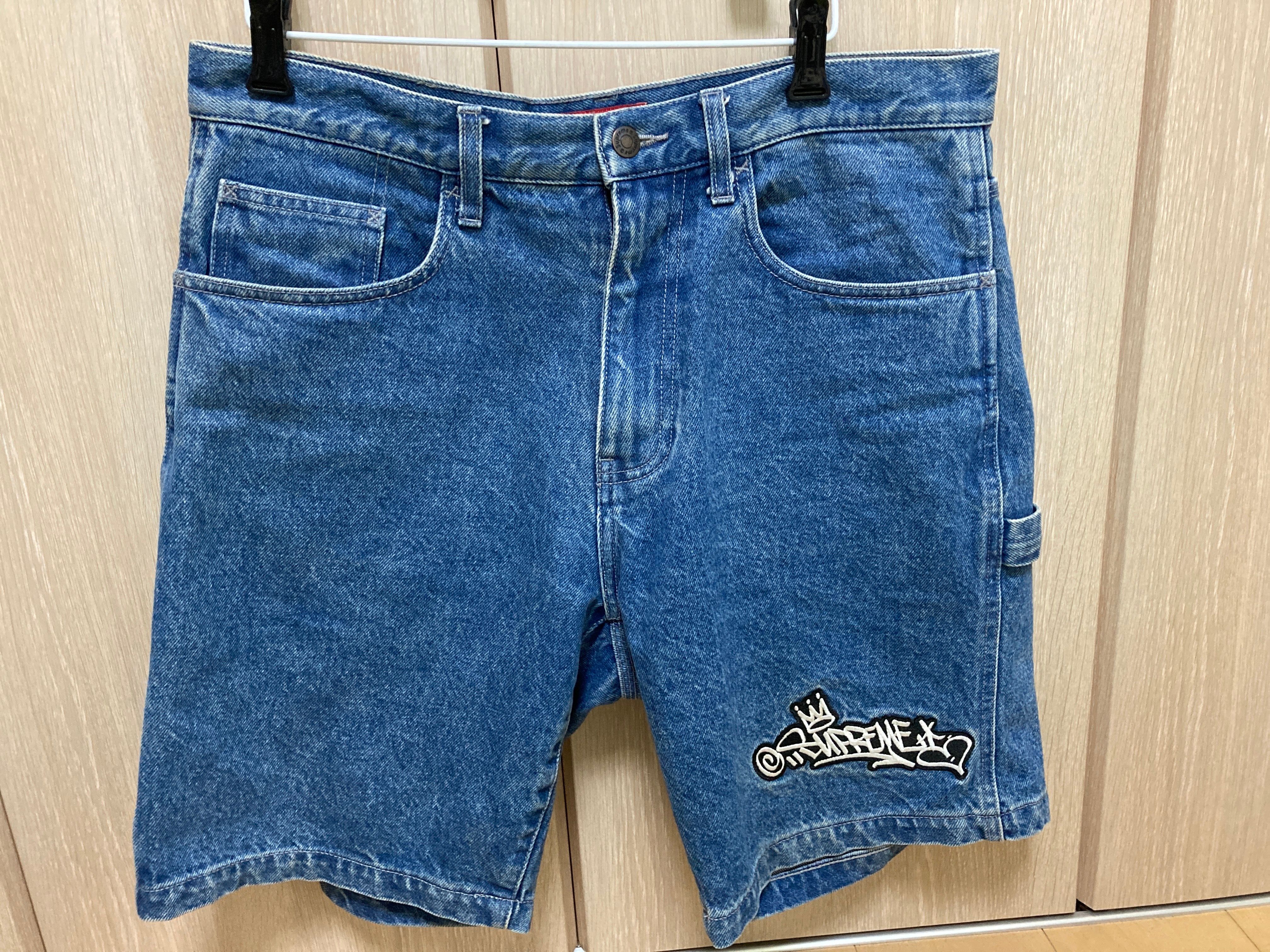 Supreme Handstyle Denim Painter Short "Blue"