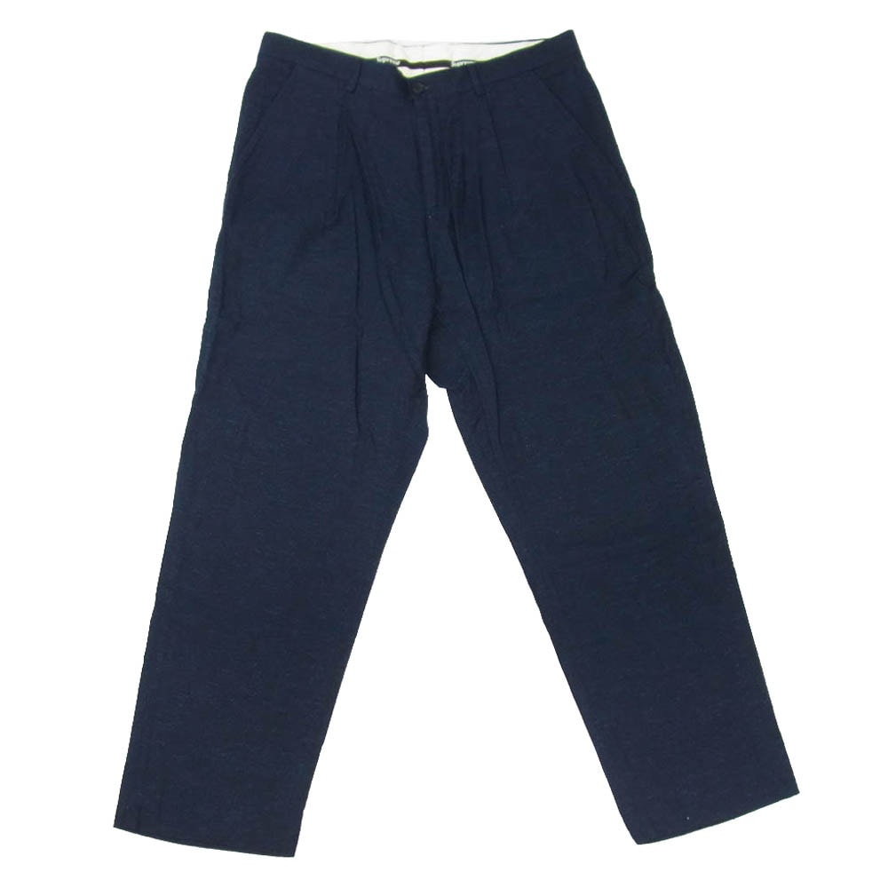 Supreme シュプリーム パンツ 21AW Pleated Trouser プリ―テッド トラウザー パンツ ネイビー ネイビー系 32【美品】【中古】