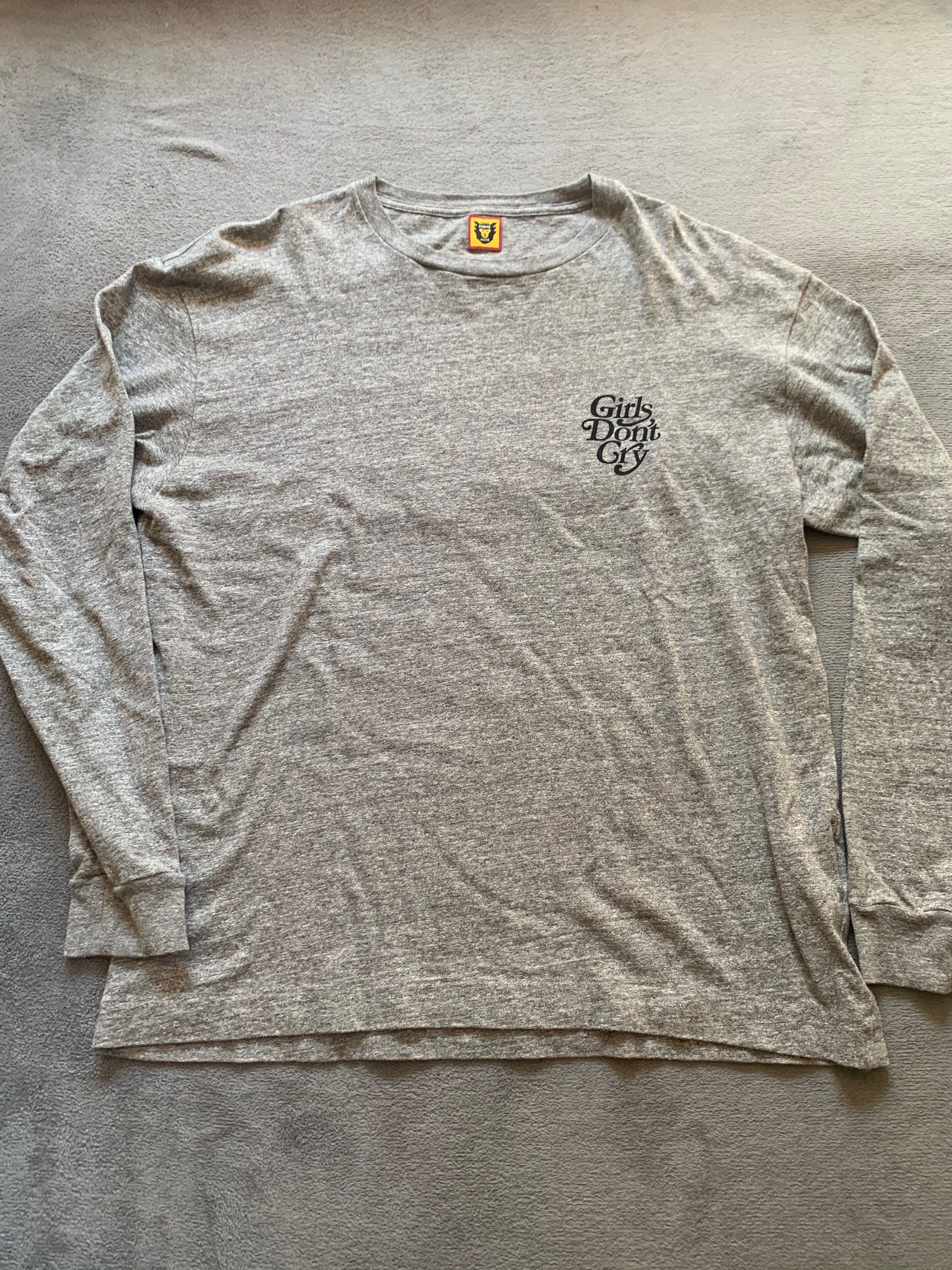 HUMAN MADE Girls Don ’t Cry Long sleeve tops "Grey" / VERDY