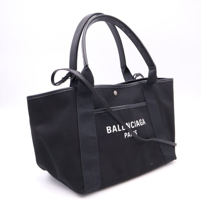 BALENCIAGA バレンシアガ キャンバス ビアリッツ トート ミディアム 834820 2wayトートバッグ ブラック キャンバス レディース