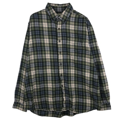 古着 90~00年代 エルエルビーン L.L.Bean 長袖 ボタンダウン フランネルチェックシャツ メンズL相当/eaa609432