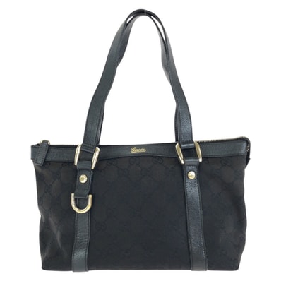 GUCCI グッチ アビー ブラック 黒 ゴールド金具 GGキャンバス レザー/ トートバッグ ハンドバッグ 603289 【中古】