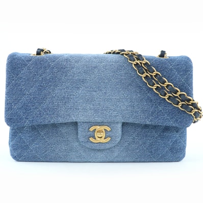 未使用品 シャネル ショルダーバッグ マトラッセ25 インディゴブルー