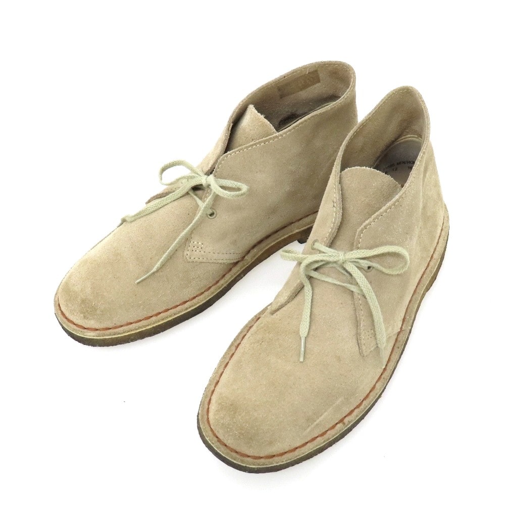 【中古】クラークス Clarks スエード ブーツ ベージュ【サイズUS7 1/2】【メンズ】