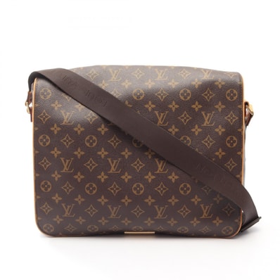 ルイ・ヴィトン LOUIS VUITTON アベス ショルダーバッグ バッグ PVCコーティングキャンバス レザー モノグラム メンズ レディース ブラウン系 M45257 【中古】