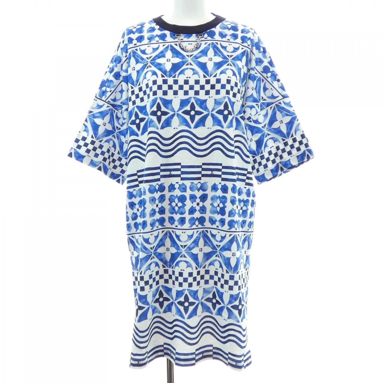 ルイヴィトン LOUIS VUITTON モノグラムタイルプリントTシャツドレス FPJD08EEV カットワンピース