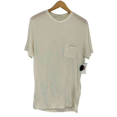 ラバーナイロン切替 ラバーロゴ ポケット クルーネック Tシャツ【1141965344767】