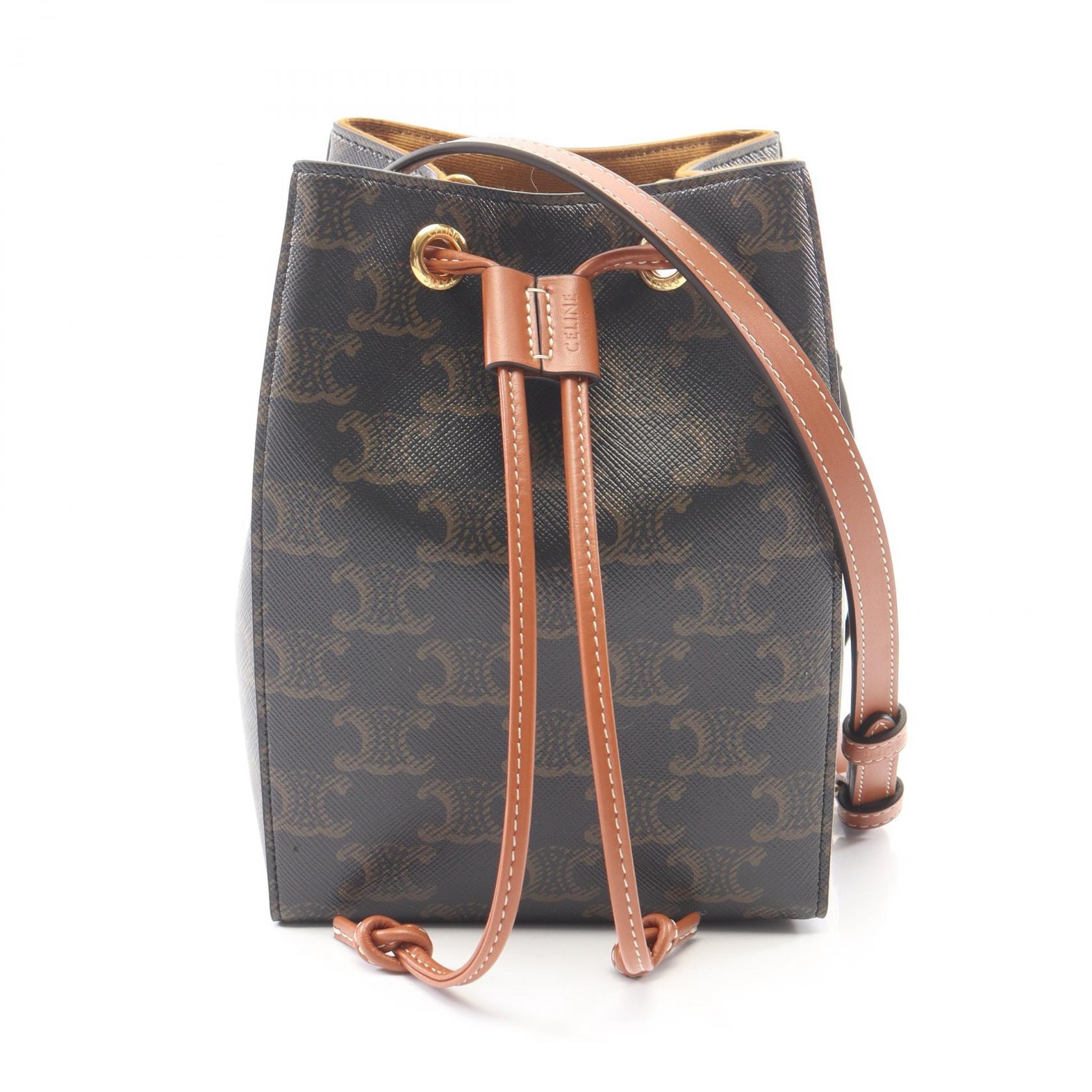 セリーヌ CELINE マイクロ セーラー ショルダーバッグ バッグ PVCコーティングキャンバス レザー レディース ブラック系 / ブラウン系 10M742GCE04LU 【新品】