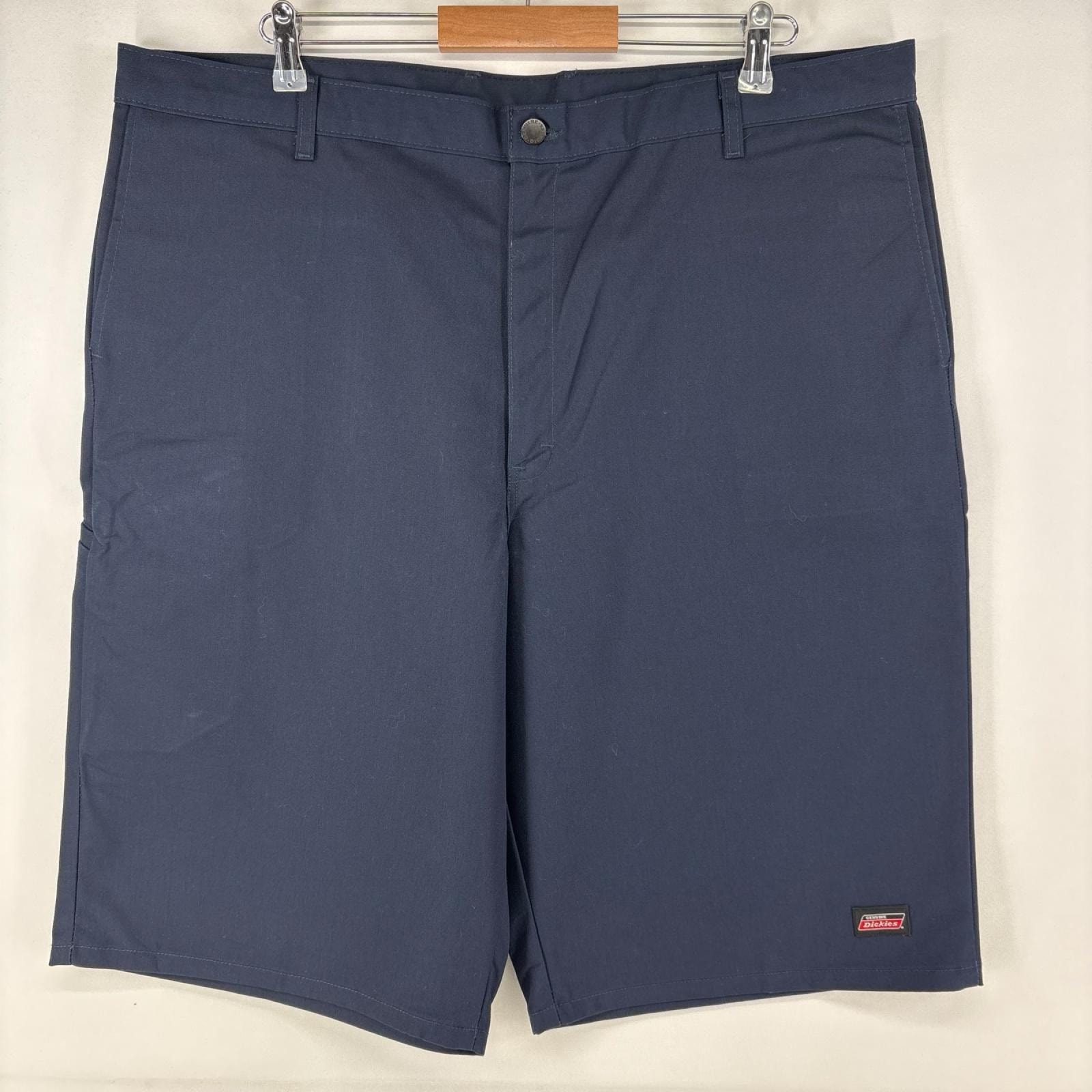 古着 ディッキーズ Dickies ショートパンツ ワーク ワンポイントロゴ ジップ ハーフパンツ 大きいサイズ w42  ネイビー メンズ