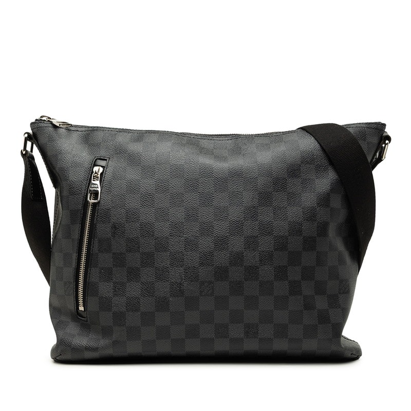 ルイ ヴィトン ダミエ グラフィット ミックMM 斜め掛け ショルダーバッグ N41106 ブラック PVC レザー メンズ LOUIS VUITTON 【中古】