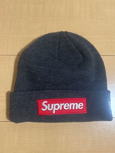 Supreme New Era® Box Logo Beanie "Charcoal" (21FW)