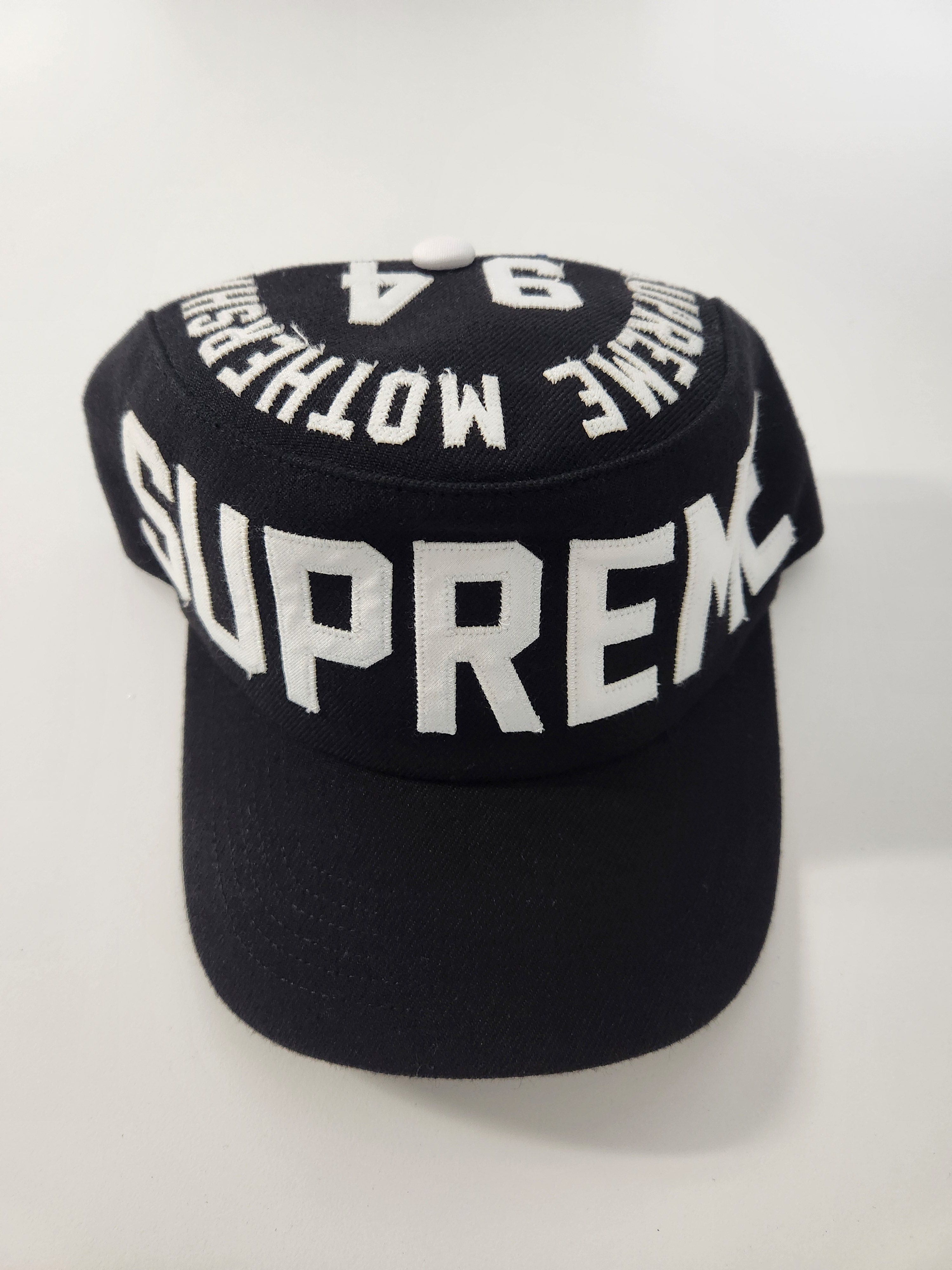 Supreme Alpha Omega Pillbox Hat "Black"