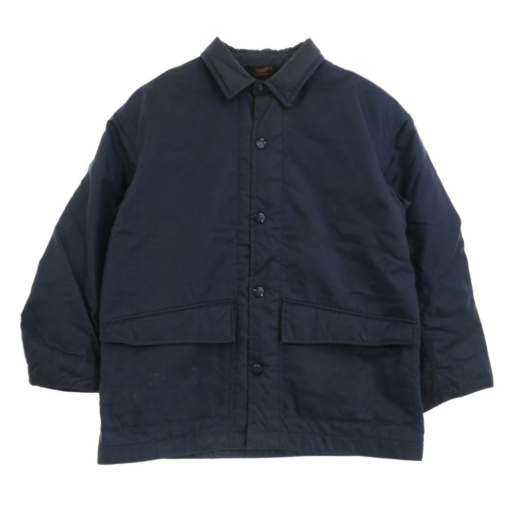 TENDERLOIN テンダーロイン カバーオール 18AW T-NYLON COVER ALL バックロゴ プリント ブランケットライニング ナイロン カバーオール ジャケット ネイビー系 S【中古】