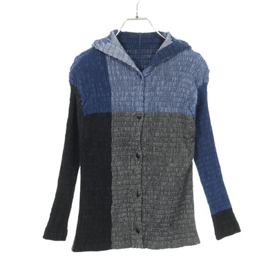 イッセイミヤケ ISSEY MIYAKE 衣料品 トップス コットン ポリエステル レディース ブルー系 / グレー系 / ブラック系 IM33FJ514 【中古】