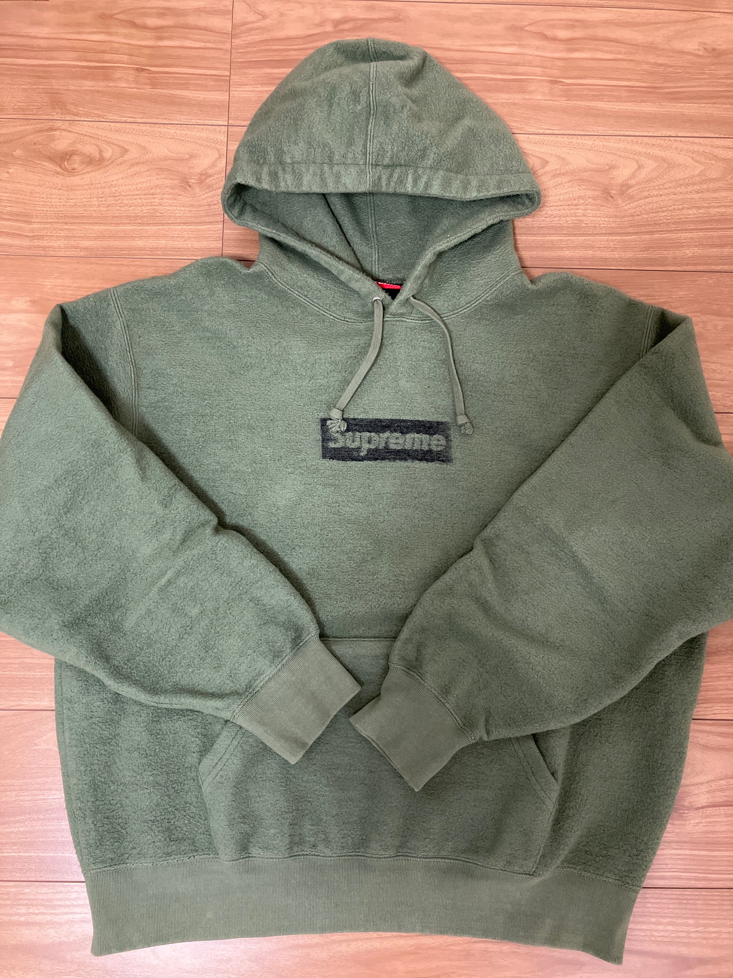 Supreme Inside Out Box Logo Hooded Sweatshirt "Light Olive"