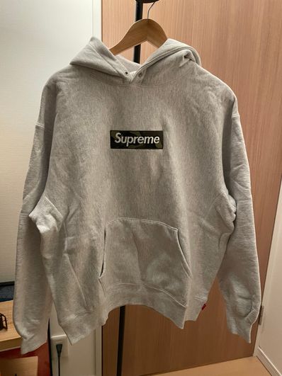 Supreme Box Logo Hooded Sweatshirt "Ash Grey" (23FW)