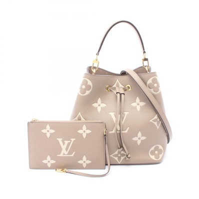 ルイ・ヴィトン LOUIS VUITTON ネオノエMM バイカラー ショルダーバッグ バッグ レザー モノグラム・アンプラント トゥルトレールクレーム レディース ベージュ系 M45555 【中古】