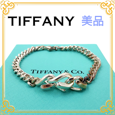 ■美品■ TIFFANY ティファニー フォージ ブレスレット シルバー 925 チェーン アクセサリー おしゃれ レディース SV925 バングル