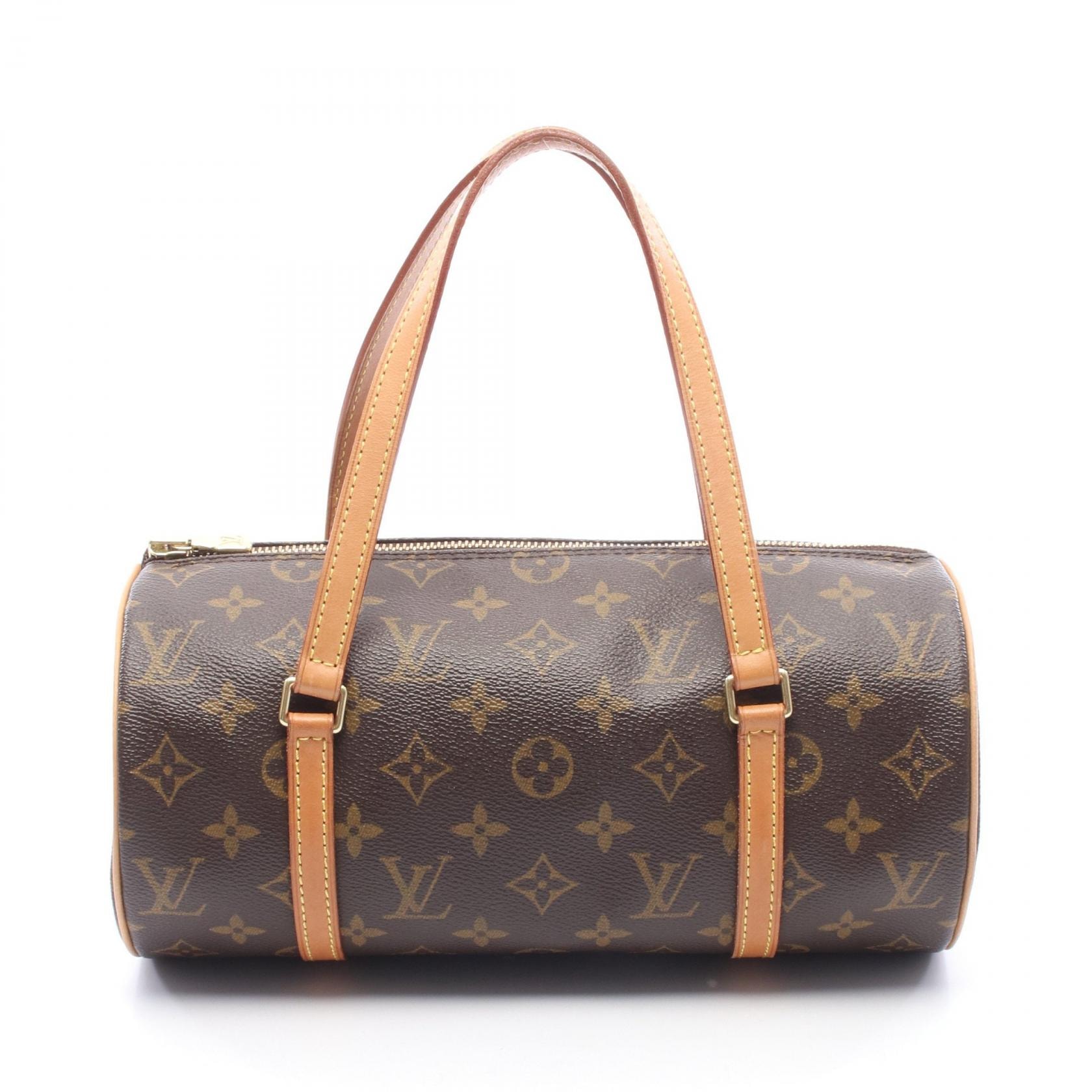 ルイ・ヴィトン LOUIS VUITTON パピヨン26 ハンドバッグ バッグ PVCコーティングキャンバス レザー モノグラム レディース ブラウン系 M51386 【中古】