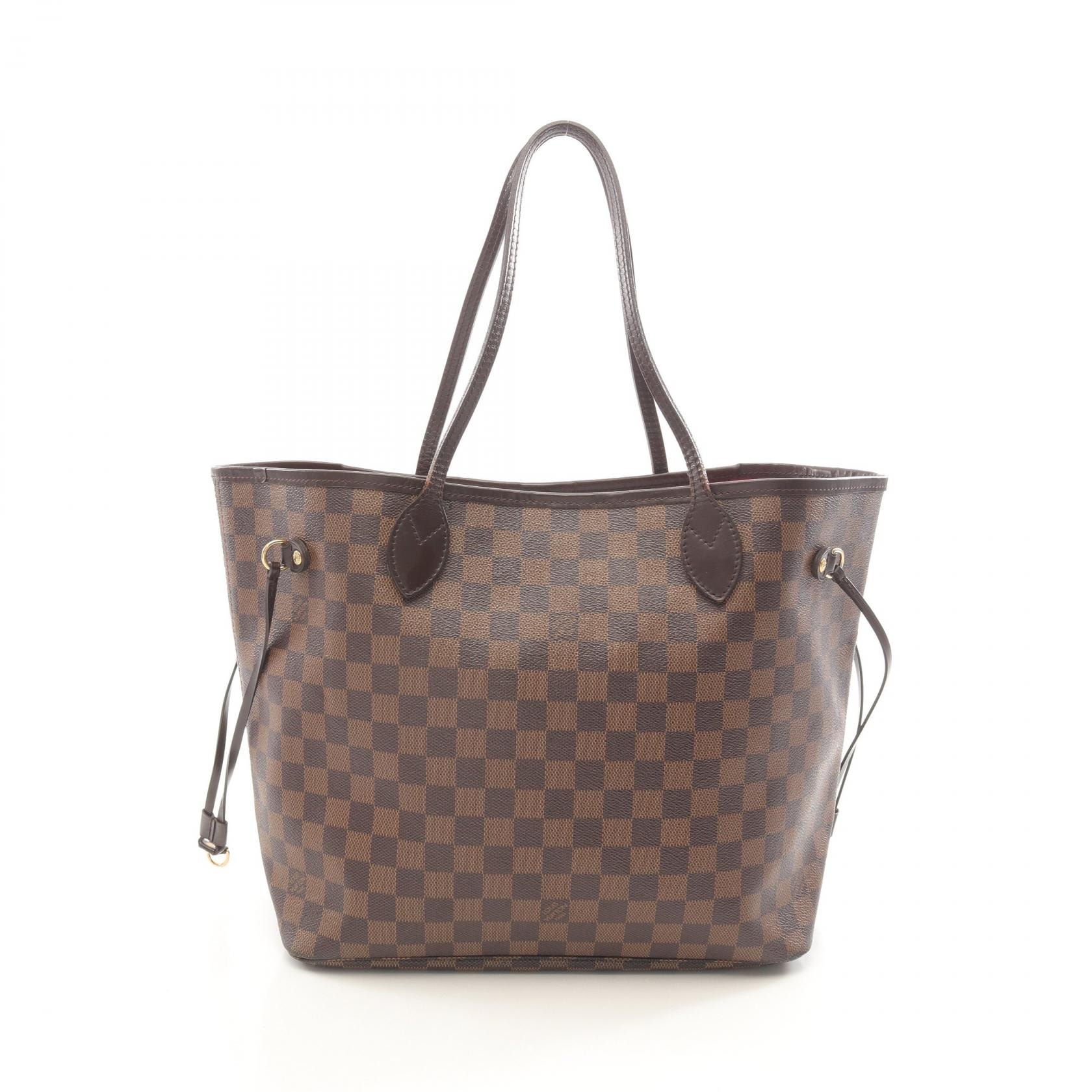 ルイ・ヴィトン LOUIS VUITTON ネヴァーフルMM トートバッグ バッグ PVCコーティングキャンバス レザー ダミエ エベヌ レディース ブラウン系 N51105 【中古】