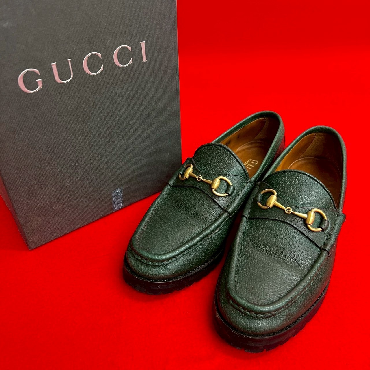 B (目立った傷や汚れなし)】GUCCI グッチ ホースビット 金具 レザー