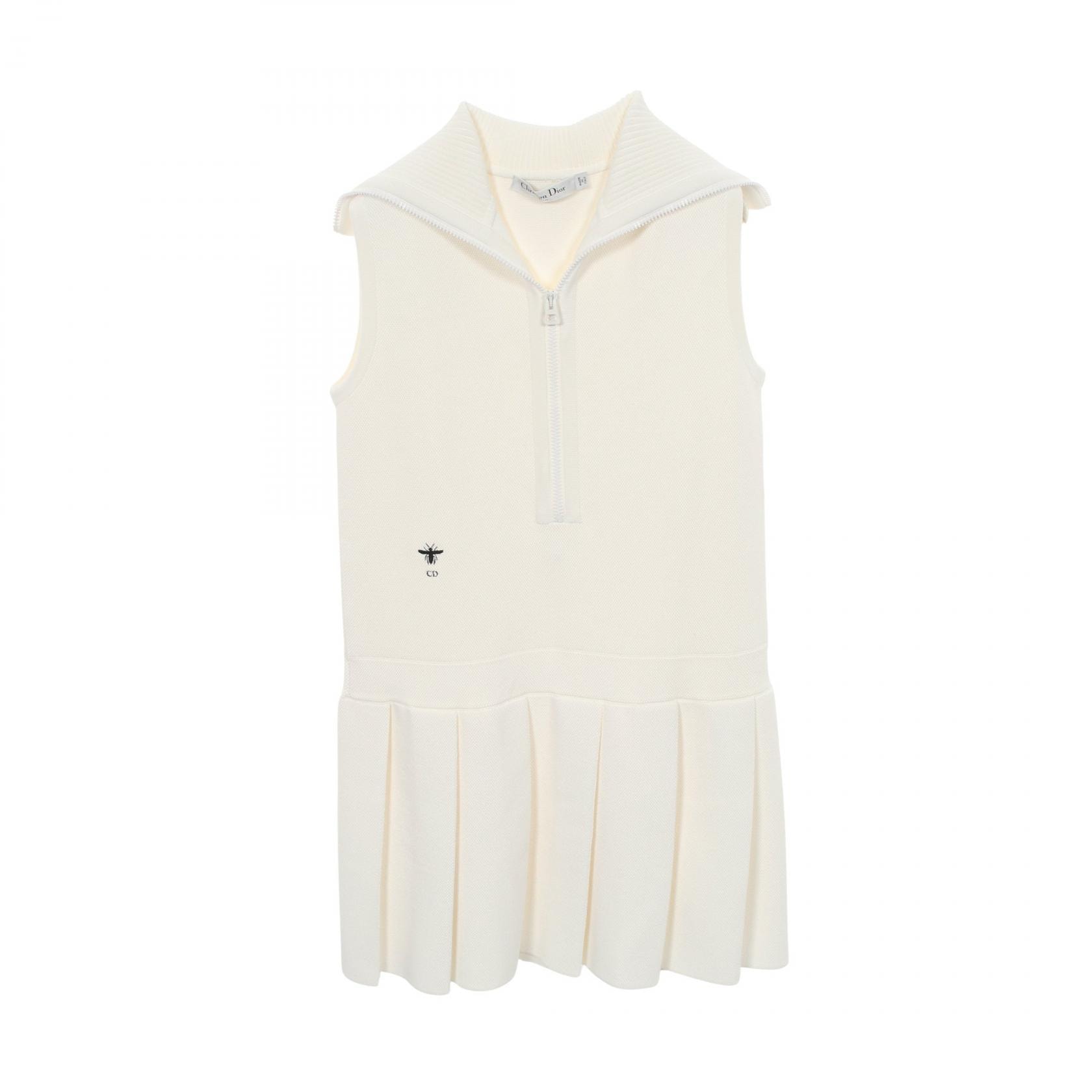 ディオール Dior BEE刺繍 ワンピース 衣料品 トップス レーヨン レディース ホワイト系 224R07AM515 【中古】