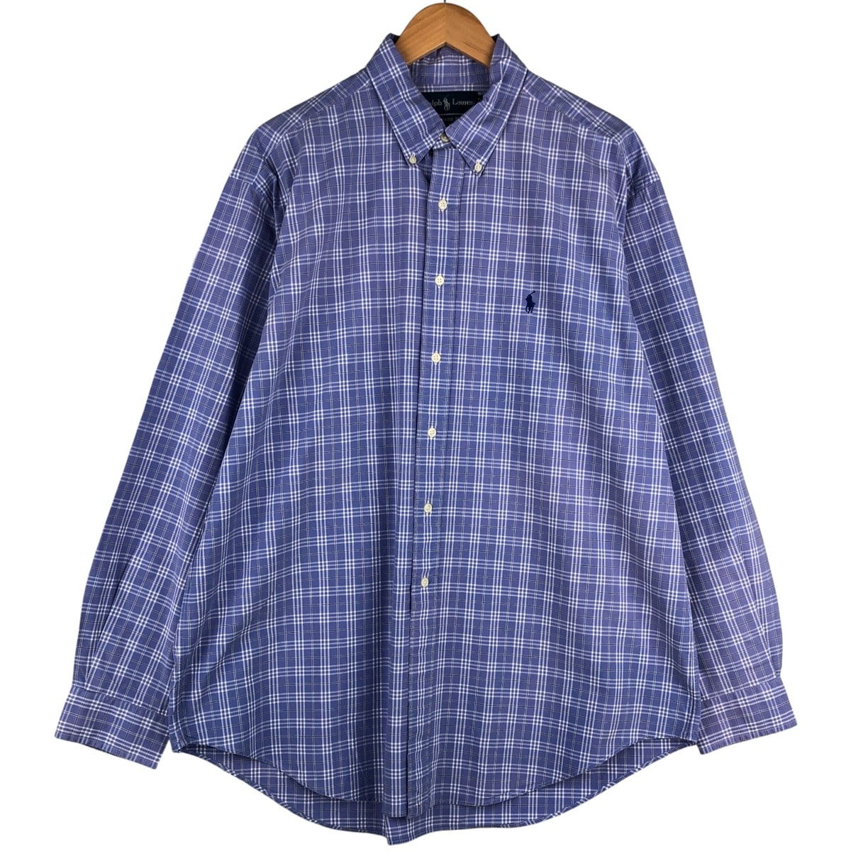 古着 ラルフローレン Ralph Lauren CLASSIC FIT クラシックフィット 長袖 ボタンダウンチェックシャツ メンズXL相当/eaa590980