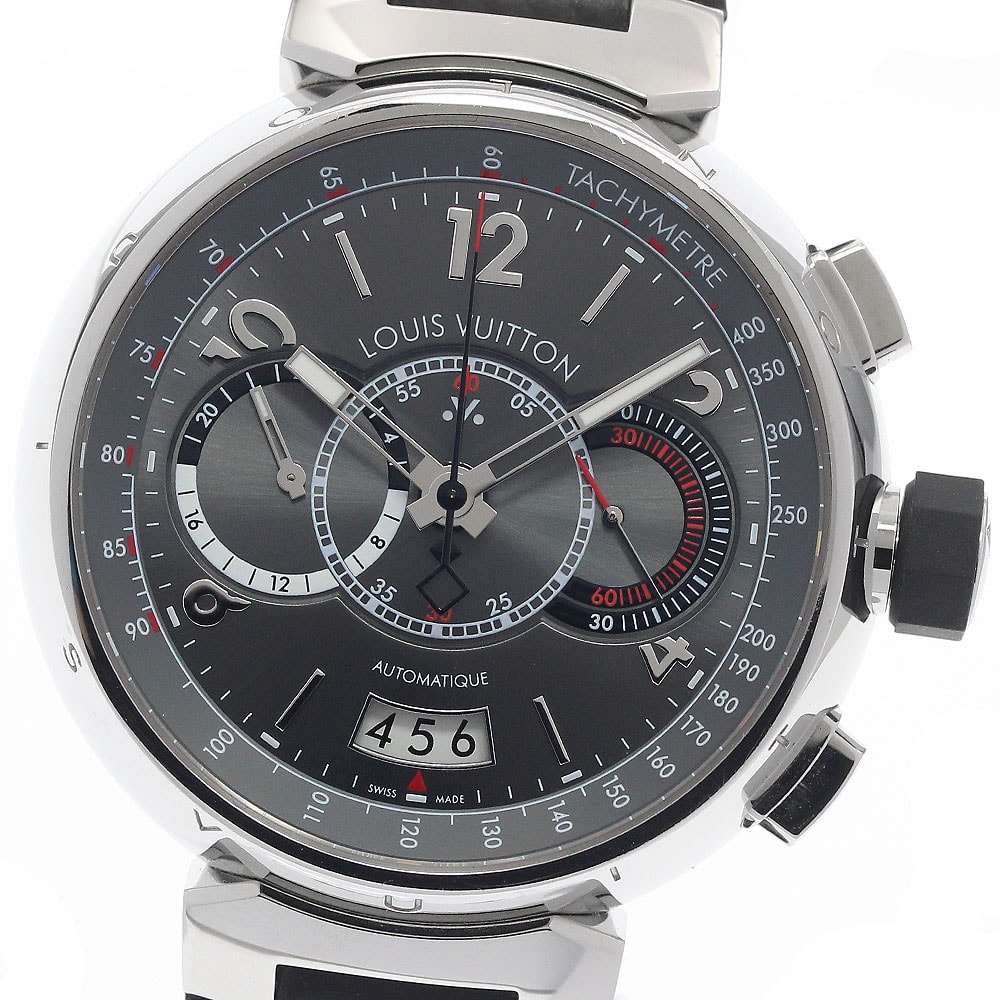 ルイ・ヴィトン タンブール クロノグラフ ヴォワイヤージュ メンズ 【中古】