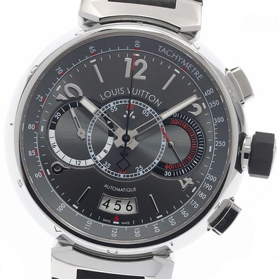 ルイ・ヴィトン タンブール クロノグラフ ヴォワイヤージュ メンズ 【中古】
