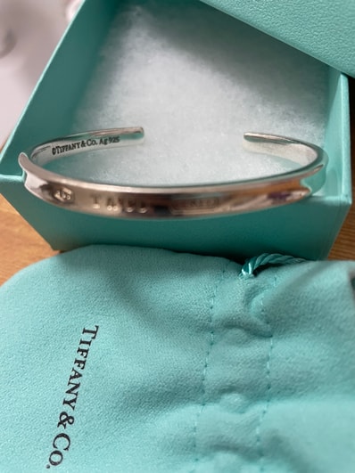 Tiffany & Co. 1837 Narrow Cuff Bangle Large "Silver"
