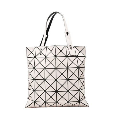 イッセイミヤケ BAO BAO ISSEY MIYAKE トートバッグ ライトピンクベージュ PVC メッシュ レディース ISSEY MIYAKE 中古