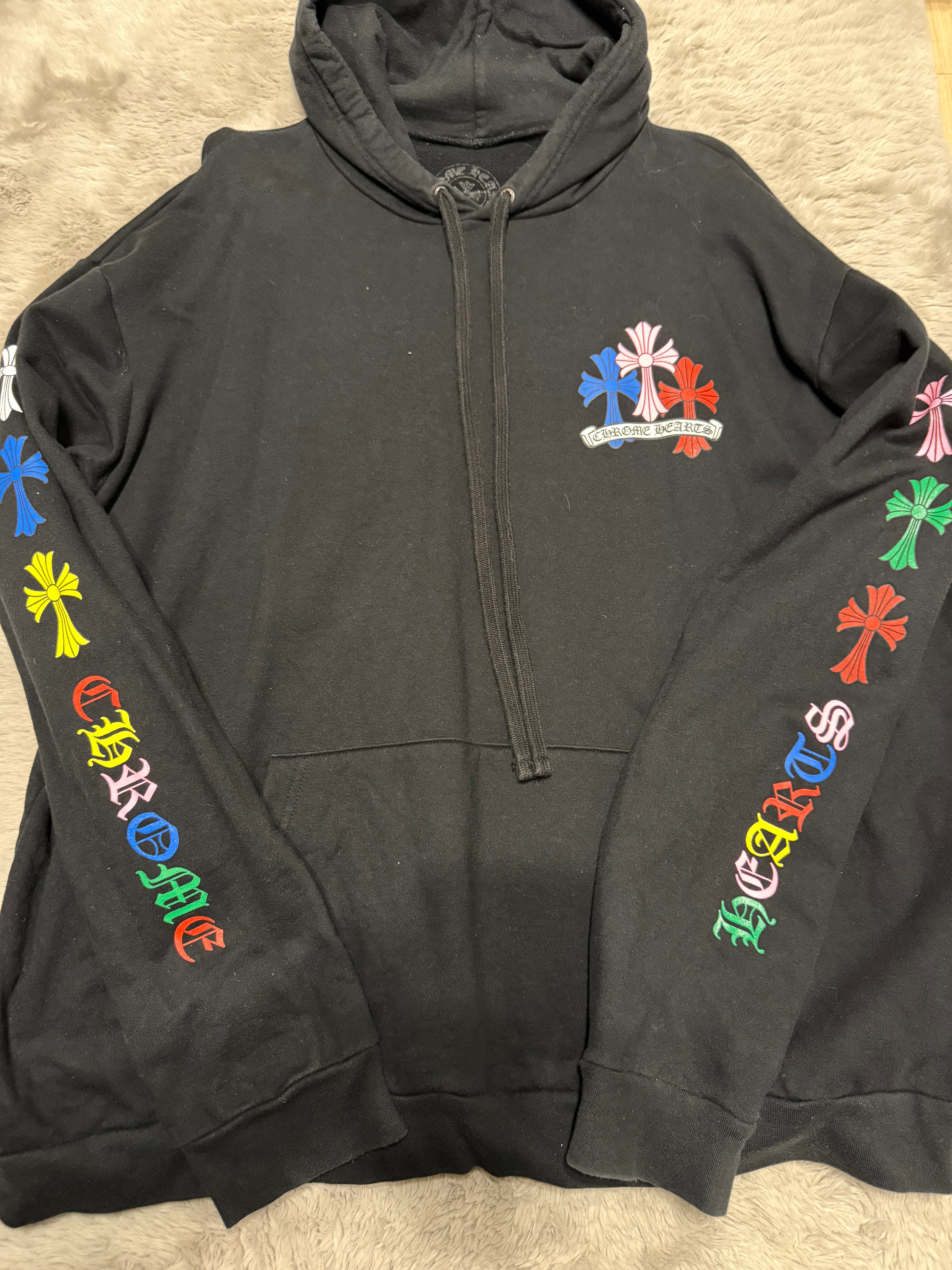 Chrome Hearts Multicolor Pullover Hoodie "Black"