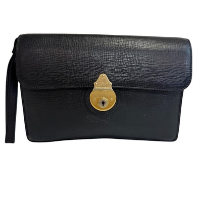 バーバリー BURBERRY クラッチバッグ メガチェック ヴィンテージ ポーチ セカンドバッグ ブラック