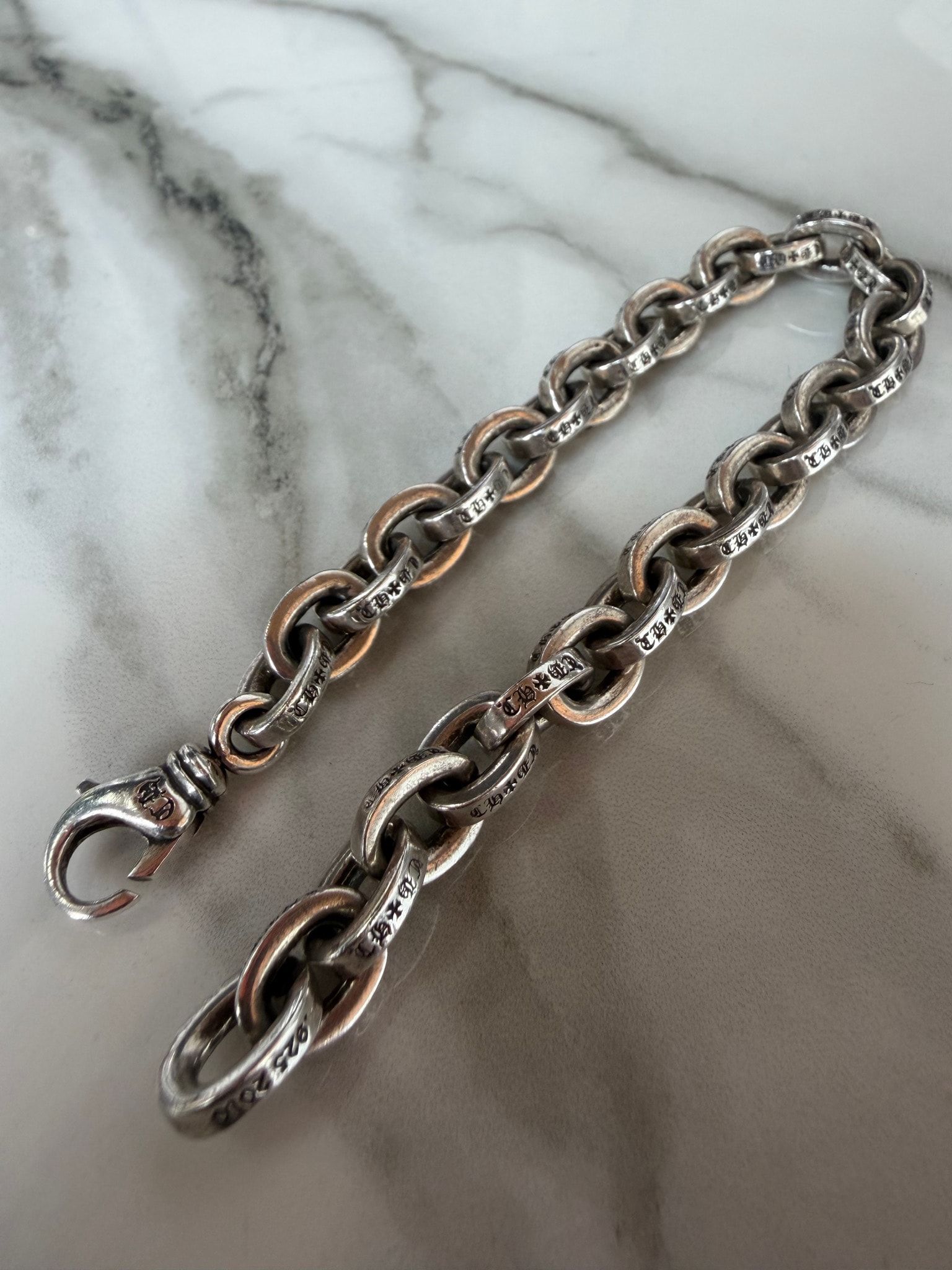 Chrome Hearts Large Paper Chain Bracelet "Silver"