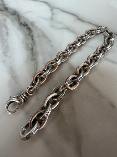 Chrome Hearts Large Paper Chain Bracelet "Silver"