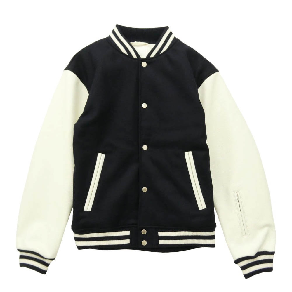 SOPHNET. ソフネット 26AW SPNT-262013 WOOL MELTON VARSITY JACKET ウール メルトン バーシティ ジャケット スタジャン ネイビー系 2【極上美品】【中古】