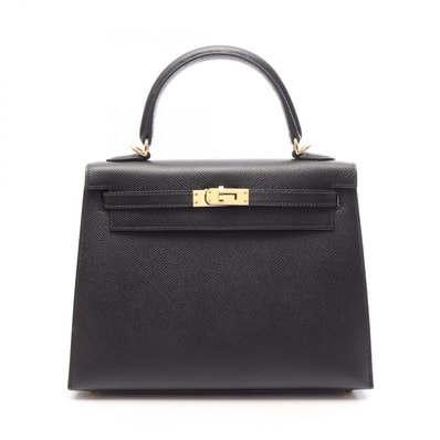 エルメス HERMES ケリー25 外縫い 2WAY ハンドバッグ バッグ ヴォーエプソン ヴォーエプソン Z刻印(2021年製造) レディース ブラック系 【中古】