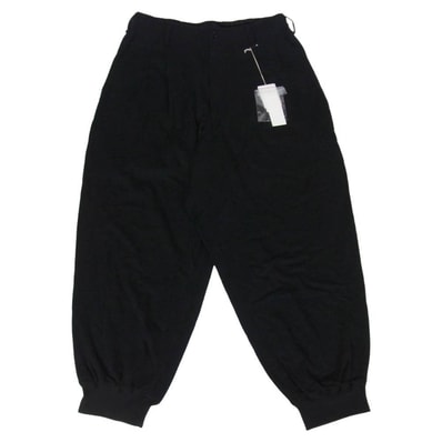 Yohji Yamamoto ヨウジヤマモト UQ-P33-008 S'YTE サイト 40/1 COTTON GAUZE FLEECE TWO-TUCK JOGGER PANTS コットンガーゼ フリース ツータック ジョガーパンツ 03【美品】【中古】