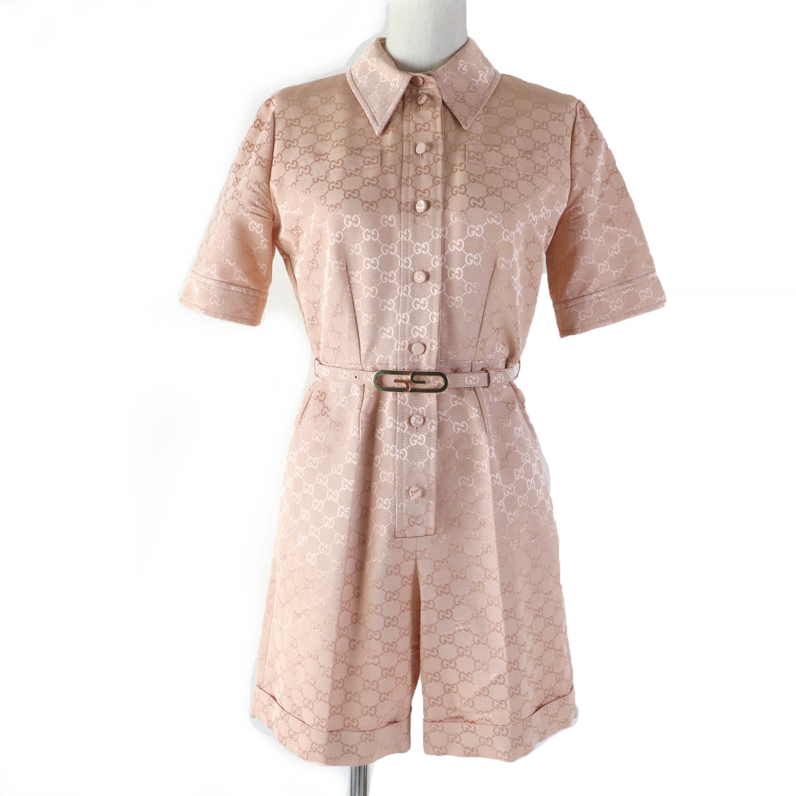 極美品 グッチ
 ツナギ ピンク レディース 36 691496