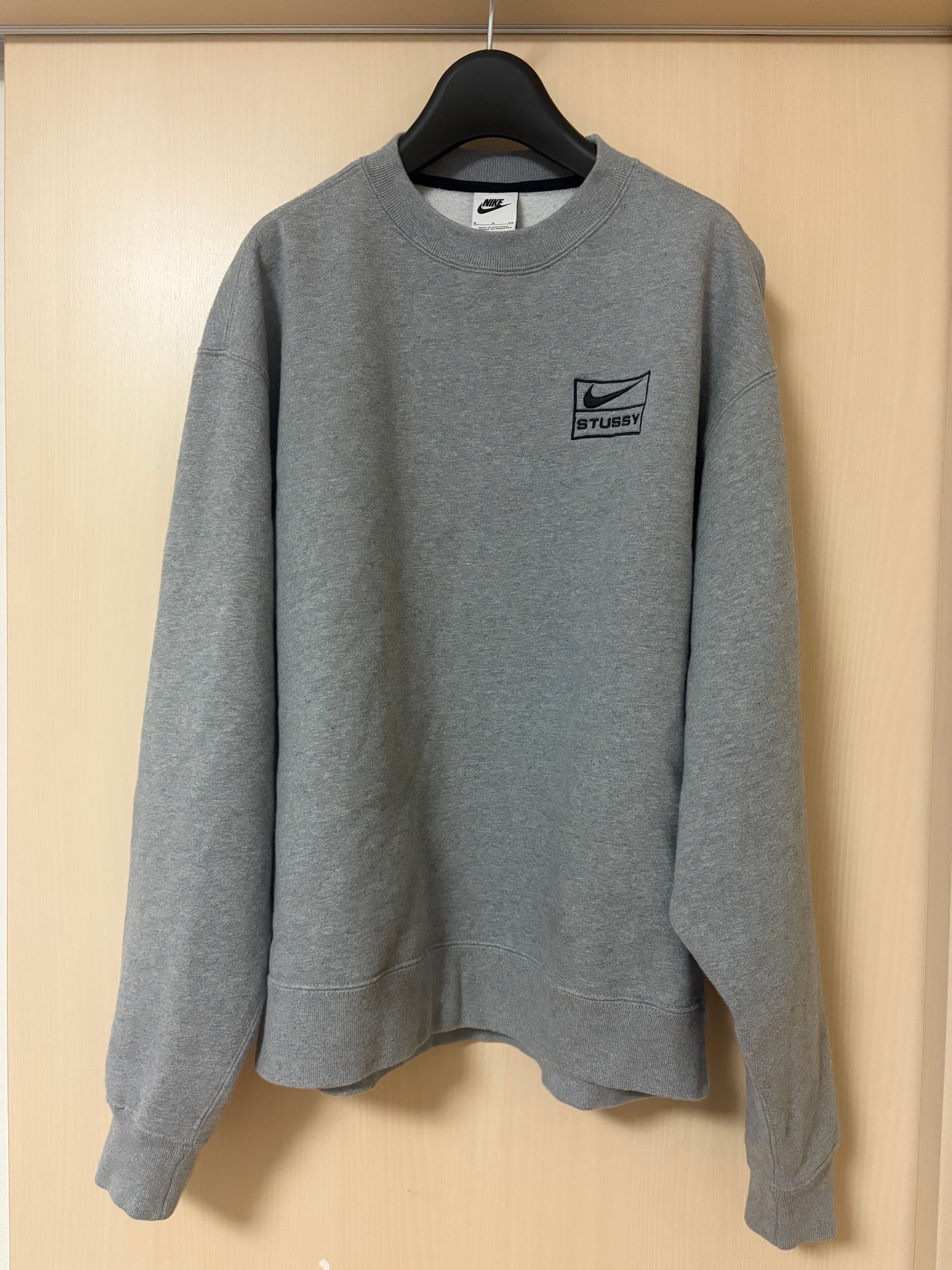 Stussy x Nike Fleece Crew (US Size) "Grey" DO9337-063