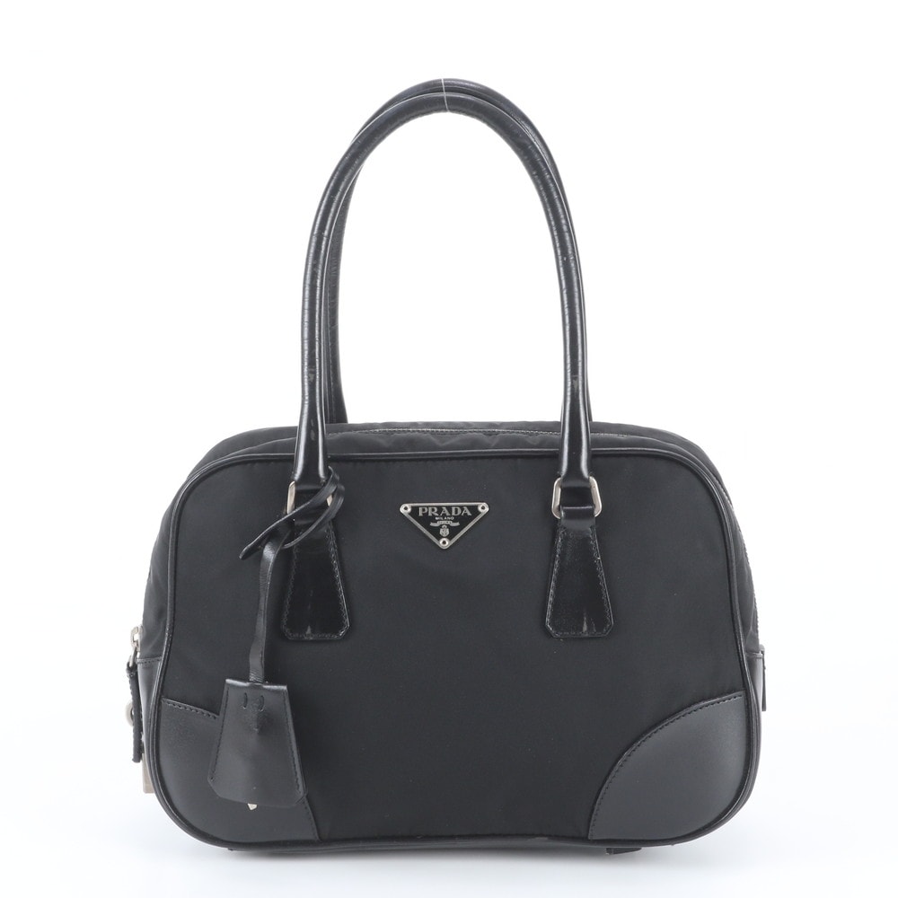 ■極美品 プラダ テスート ナイロントライアングルロゴハンドバッグ