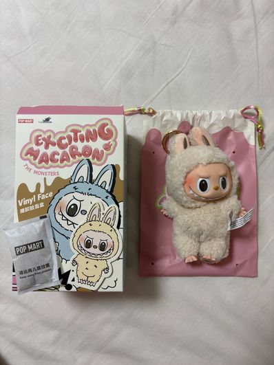 POP MART THE MONSTERS (LABUBU) Exciting Macaron Plush Series SOYMILK