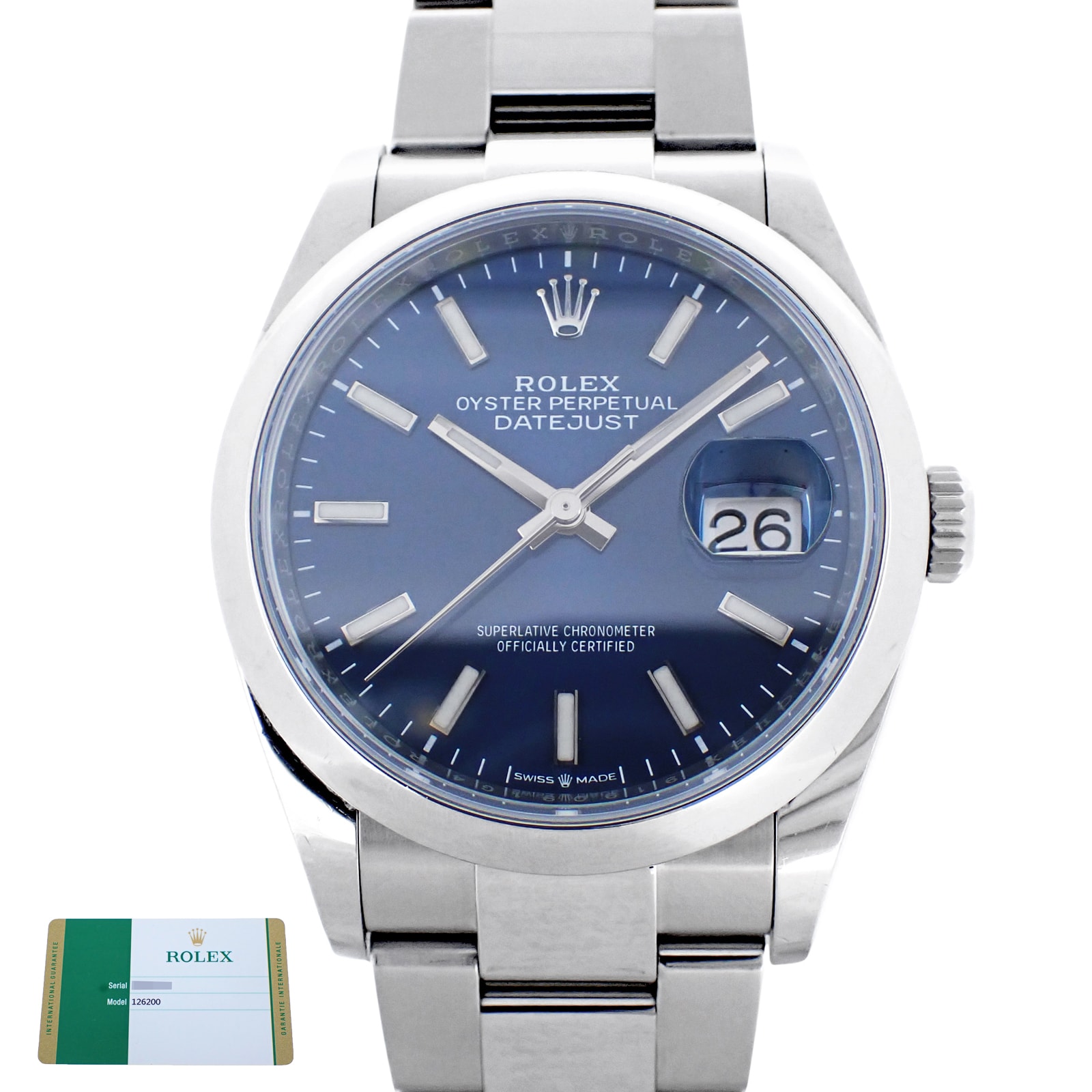 ROLEX ロレックス デイトジャスト36 ブライトブルー 126200 メンズ 腕時計
