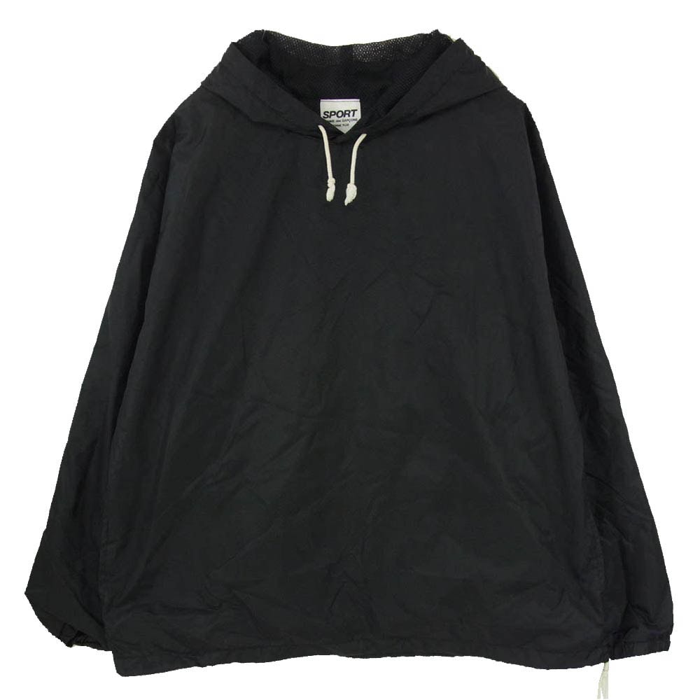 COMME des GARCONS HOMME PLUS コムデギャルソンオムプリュス PQ-J301 AD2005 SPORTS スポーツ ナイロン プルオーバー パーカー フーディー ブラック系 L【中古】